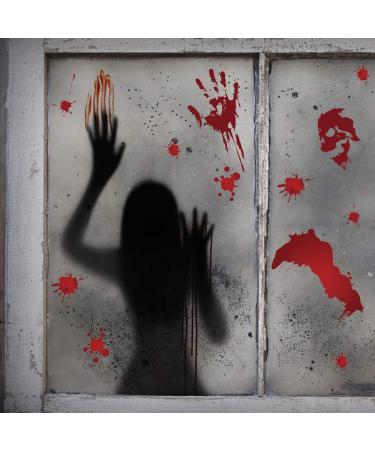 Halloween Stickers Set: Bloody Handprint Footprint Decals, Face Tattoo, Zombie Scar Fake Wound - 144pcs Waterproof Party Decor for Women Men Kids - Buy Online on GoSupps.com
