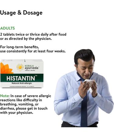 Generic Viva Histantin Tablet | Anti-Allergic Ayurvedic Tablet| Non-Drowsy Formula| for Seasonal Dietary and Respiratory Allergies| with Amla Turmeric and Guduchi| 100 Tablets - Buy Online on GoSupps.com