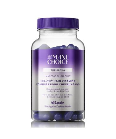 The Mane Choice MANETABOLISM Plus Healthy Hair Growth Vitamins - Supplements for Longer Thicker Healthier Hair - Hair Skin & Nails Vitamins for Women & Men (60 Capsules) Packaging May Vary