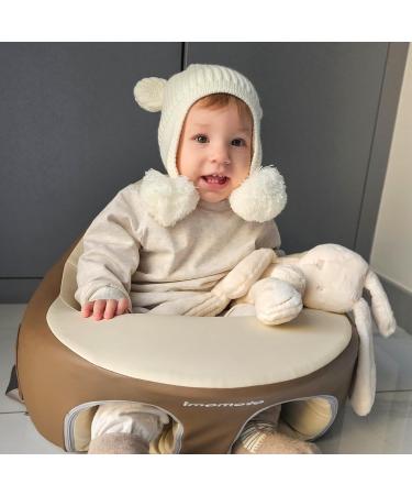 KAKU NANU Toddler Winter Hat with Double Pom Pom | Fleece Lined Beanie for Baby Boys and Girls | 6-12 Months | Off-White - Buy Online on GoSupps.com