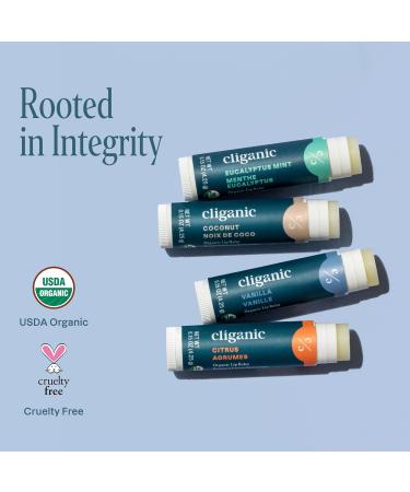Cliganic Organic Lip Balm Set - 4 Flavors - Natural Hydrating for Cracked & Dry Lips 1 Count (Pack of 4) - Buy Online on GoSupps.com