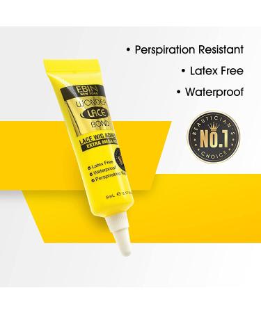 EBIN NEW YORK Wonder Lace Bond Tube 4pack Extra Mega Hold - 0.23fl. Oz - Daily Use - Fast Drying - Waterproof - Latex Free - Perspiration Resistant - Buy Online on GoSupps.com
