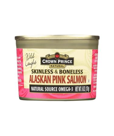 Crown Prince Natural Alaskan Pink Salmon Skinless & Boneless 6 oz (170 g)