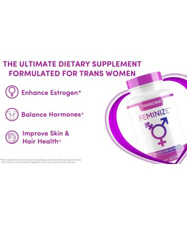 FEMINIZE HRT+ Pills | Potent Estrogen Complex for Trans Women | Big Breasts Soft Skin Feminizer | LGBTQ+ Friendly - Buy Online on GoSupps.com