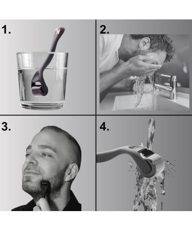 Bart Roller Dermaroller 540 Titanium Needles 0.25mm | King Vic Derma Beard Roller for Face & Body | Professional Microneedling Tool to Stimulate Beard & Hair Growth - Buy Online on GoSupps.com