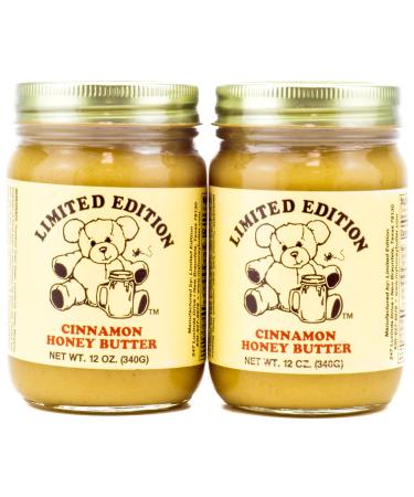 Limited Edition Cinnamon Honey Butter in Resealable Jar - Two 12 ounce jars (24 ounces total)