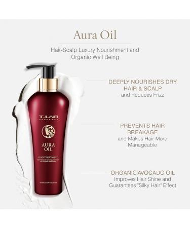T-LAB PROFESSIONAL Aura Oil Duo Treatment - Silky Manageable and Shiny Hair | Deep Nourishment for Damaged Hair 10.14 Fl Oz - International Shipping Available - Buy Online on GoSupps.com