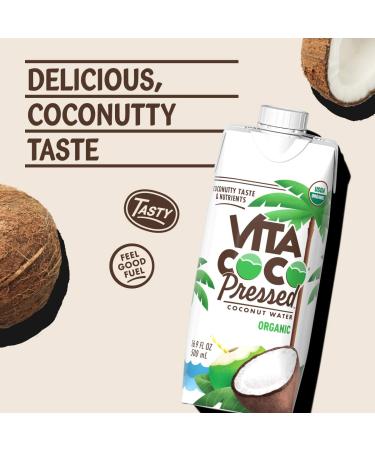 Vita Coco Organic Coconut Water  Pressed  | More "Coconutty" Flavor | Natural Electrolytes | Vital Nutrients | 16.9 Fl Oz (Pack of 12) Pressed Organic - Buy Online on GoSupps.com