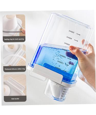 LAANCOO Laundry Detergent Dispenser 1800ml Clear Airtight Washing Powder Dispenser with Scale and Cup Detergen Box for Solid Liquid Detergent Storage Container 1800ml With Scale - Buy Online on GoSupps.com