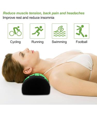 Magrimaxio Acupressure Mat Set with Pillow - Acupuncture & Spike Mat for Pain Relief Relaxation & Meditation - Eco-Friendly Green Color - Buy Online on GoSupps.com