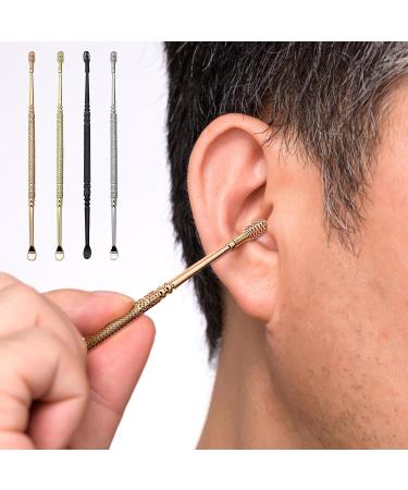 Silver Spring Ear Wax Cleaner Tool Set | Double Ended Ear Spoon & 360 Spiral Brush | Stainless Steel Ear Care Kit for Health & Hygiene - Buy Online on GoSupps.com