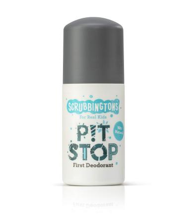 Scrubbingtons Pit Stop Children's Natural First Deodorant Aluminium and Alcohol Free for Sensitive Skin 1 x 50ml 50 ml (Pack of 1)
