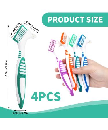 Ergonomic Toothbrush Set - 4 Pieces Denture & Braces Cleaning Brush Heads | Portable & Double Angle Design for Optimal Dental Care - Buy Online on GoSupps.com