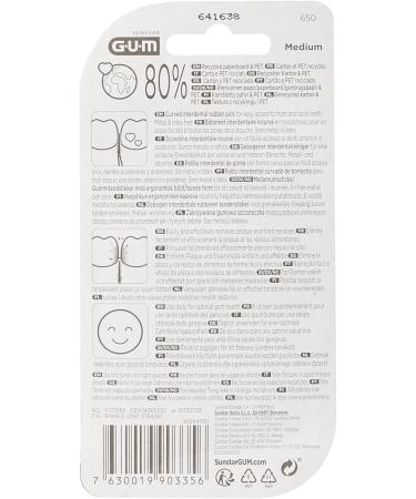 GUM 650 SOFTPICKS Advanced Regular - 60 Pieces Green/White | Best Oral Care Accessory for Sensitive Gums - International Shipping Available - Buy Online on GoSupps.com