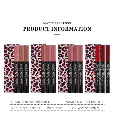 3 PCS Matte Lipstick Set - High Pigment Red Pink Lip Stain | Long Lasting No Fade Lip Pens for Ladies & Girls | Portable Lip Makeup for Festivals - Buy Online on GoSupps.com