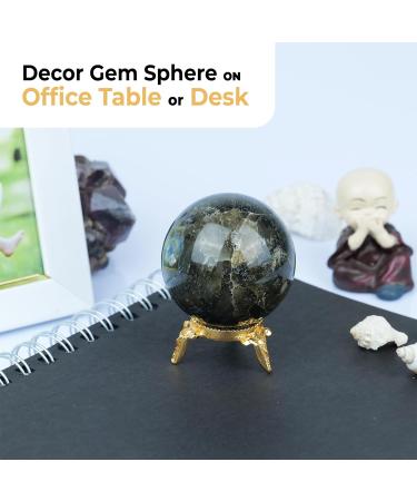PYOR Labradorite Crystal Round Crystal Ball Spiritual Crystals Crystal Balls Crystals and Stones Gemstone Collection Decorative Balls Energy Crystals Meditation Altar Labrodorite - Buy Online on GoSupps.com