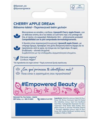  Liposan LIPOSAN Cherry Shine Disney Princess Snow White Limited Edition (1 x 4.8g) Kids Lip Balm with 24 Hour Hydration Cherry Lip Balm for Soft and Beautiful Lips - Buy Online on GoSupps.com