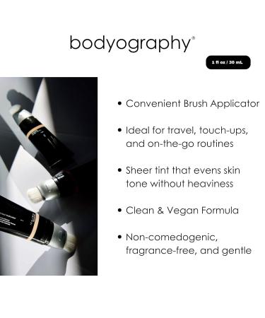 Bodyography Sun Defense Tinted Moisturizer 1.5 oz | Lightweight SPF Tint with Hyaluronic Acid & Mineral Pigments | Hydrating Vegan Sheer Coverage for All Skin Types Light - Buy Online on GoSupps.com
