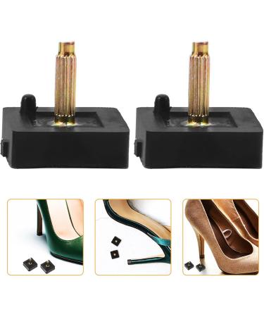 LIFKOME High Heel Replacement Tips - 2 Pairs Square Heel Repair Caps for Women - Black Shoe Repair Accessories 1.80x1.70 CM - Buy Online on GoSupps.com