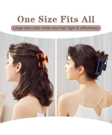 LetsFunny Large Hair Claw Clips - 8 Pack of Nonslip Hair Clips for Thick/Thin Hair - Strong Hold Big Hair Clip Set for Women and Girls - Stylish Fashion Accessories for Birthday/Christmas Gifts - Buy Online on GoSupps.com
