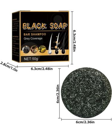  Ziennhu Hair Darkening Shampoo Bar Gray Hair Coverage Darkening Moisturizing and Nourishing Solid Shampoo for Men Black Soap - Buy Online on GoSupps.com