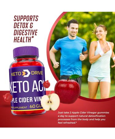 (2 Pack) Keto Drive ACV Gummies - Vegan Formula with Apple Cider Vinegar and Vitamin B12 for Weight Loss - 120 Gummies - Buy Online on GoSupps.com