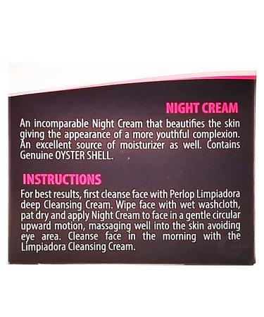 Concha Nacar De Perlop Night Repair Cream 2 oz. | Skin Brightening & Moisturizing Formula - Buy Online on GoSupps.com