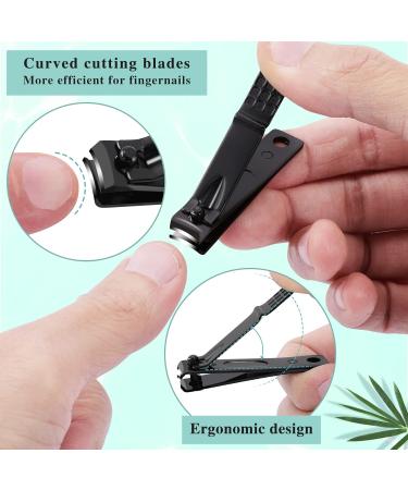 Stainless Steel Nail Clippers Set - 24 Pack Bulk Black Nail Cutter for Women and Men - Ultra Sharp Fingernail and Toenail Clippers (24 Pcs-Black) - Buy Online on GoSupps.com