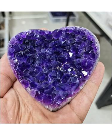 Natural Amethyst Geode Loving Heart Shape Quartz Cluster Crystal Specimen qiangang (Size : 420-480g) - Buy Online on GoSupps.com