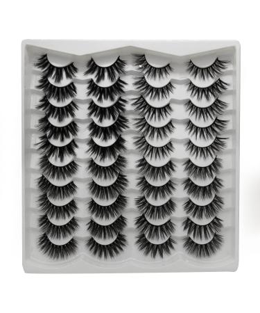 20 pairs 4 styles Mixed natural dramatic false eyelashes without glue 3d of course thick thick reusable soft extension make-up eyelashes (20AS04)