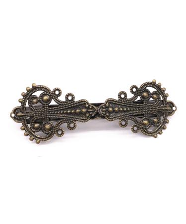 4PCS Retro Hair Barrettes Vintage Metal Bronze Hair Pins French Hair Clips | Women Girl Hair Accessories (Bronzer-4pcs) - Buy Online on GoSupps.com