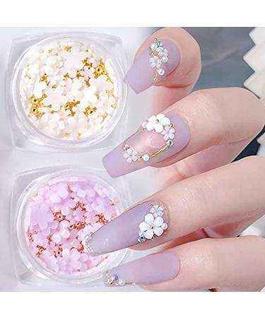 Pasotim 6 Boxes of 3D Light Changing Nail Flower Accessories with or Silver for DIY Art Decoration Supplies - Buy Online on GoSupps.com