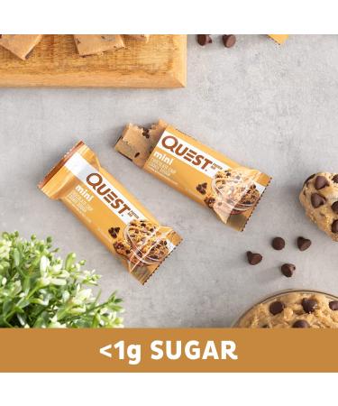Quest Nutrition Mini Chocolate Chip Cookie Dough Protein Bars - High Protein, Low Carb, Keto Friendly - 14 Count - Buy Online on GoSupps.com