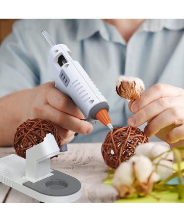 MONVICT 40W Mini Hot Glue Gun Kit - Fine Tip, 30 Glue Sticks, Stand & Silicone Mat - DIY Crafts, Home School Projects - White - Buy Online on GoSupps.com