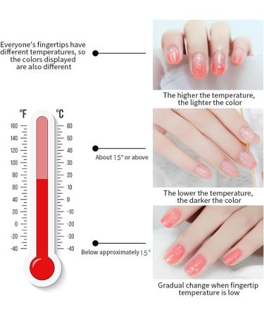 Glitter Nail Polish Pink Red Glitter Nail Varnish Quick Dry Long Lasting Color Changing Temperature Control Nail Polish Holographic No UV Needed Non-toxic for Girls Women Home DIY Nail Art - Buy Online on GoSupps.com