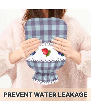 Naanle Plaid Strawberry Blueberry Transparent Hot Water Bottle - 1L Heating Therapy for Bed & Pain Relief | Ideal for Hands & Feet - Buy Online on GoSupps.com