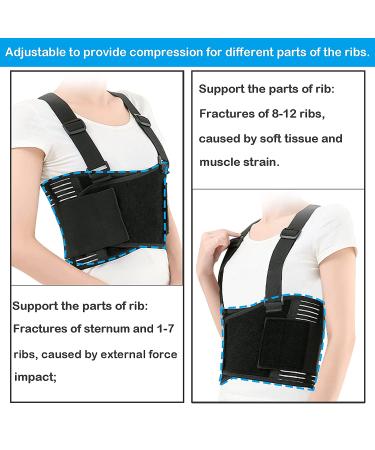 Rib Brace Chest Binder Belt for Men and Women | Breathable Support Wrap for Rib Injuries | XX-Large - Buy Online on GoSupps.com