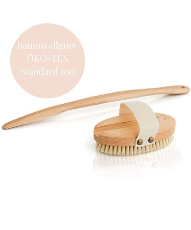 Ruhi Body Brush | 100% Natural Bristles | FSC-Certified Beech Wood | Plastic-Free Dry Brush for Back Massages & Cellulite | Made in Germany - Buy Online on GoSupps.com
