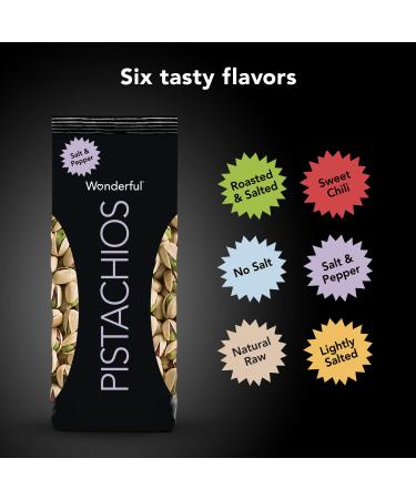 Wonderful Pistachios Salt and Pepper Flavored 48 Ounce Bag - Premium Quality Snack Option - Buy Online on GoSupps.com