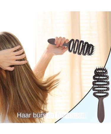 Boar Bristle Paddle Brush Antistatic Hair Brush for Men Wooden Paddle Head Massager Frizz Control Care Brush for Women Relaxing Hair Arrow Tool for Daily - Buy Online on GoSupps.com