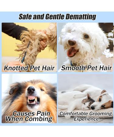 2024 PET Knotting Comb - 3 in 1 Multifunctional Hair Removal Tool for Cats & Dogs | Steel Blade De-filion Knife & Fur Splitter - Green - Buy Online on GoSupps.com