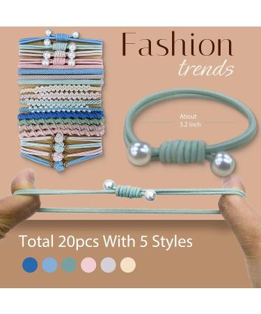 Boho Dual-Use Hair Ties 20 Pcs for Thick Hair - No Damage, No Crease - Adorable Design - Buy Online on GoSupps.com