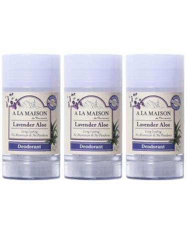 A La Maison Lavender Aloe Aluminum Free Deodorant for Women and Men - Natural Deodorant (3 Stick Bulk Pack) 2.4 Ounce (Pack of 3) - Buy Online on GoSupps.com