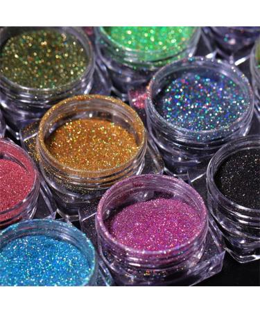MKNZOME Chrome Nail Powder 12 Colors Holographic Nail Powder Ultra Fine Glitter Powder Set 2024 Upgrade Shiny Nail Glitter Powder - Laser Chameleon Rainbow Powder for Nail Art Design Decoration - Buy Online on GoSupps.com