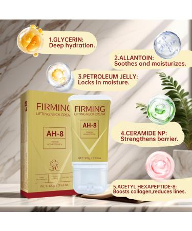 FXiaoy AH-8 Firming Neck Cream for Crepey Skin Body Care Comfort Roller Neck Cream Moisturizing Body Cream Reduces Fine Lines and Wrinkles Lifting and Tightening Formula (1PCS) - Buy Online on GoSupps.com