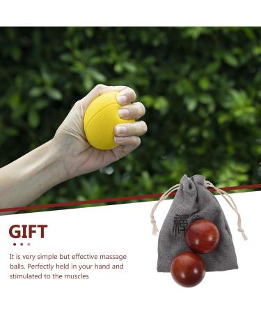 Frcolor Wooden Handball Set - Small Massage Balls for Training & Relief - Natural Wood Massage Devices - Buy Online on GoSupps.com