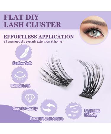 Qeelasee DIY d Curl Eyelash Clusters - 144pcs Natural 0.07 50D Wispy Volume Lashes (8-18mm) - Perfect for Stunning Looks - Buy Online on GoSupps.com
