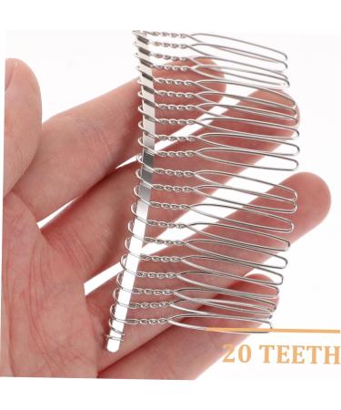 POPETPOP 20 Wedding Veil Combs Fancy Hair Clip Side Comb Clip Bridal Hair Comb Veil Clip Side Hair Combs Comb for Wedding Veil Hair Accessories for Women Miss Wide Tooth Comb Metal - Buy Online on GoSupps.com