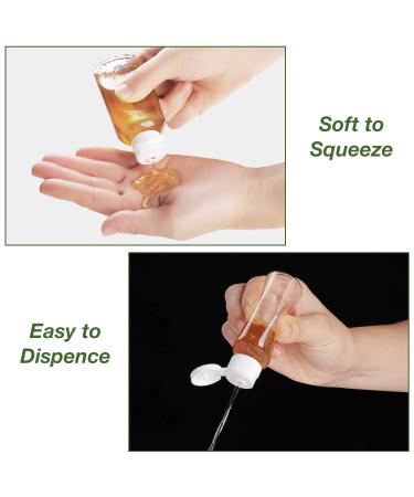 100 Pack 50ML Clear Travel Size Plastic Bottles with Flip Cap - Refillable Toiletry/Cosmetic Containers - Buy Online on GoSupps.com