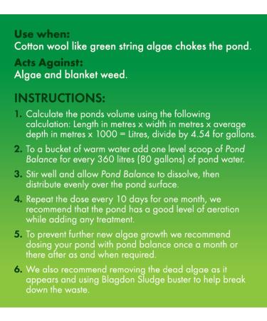 Blagdon Pond Balance: 1.56kg - Treats 13,638L - Blanketweed & Algae Control - Promotes Plant Growth - Buy Online on GoSupps.com